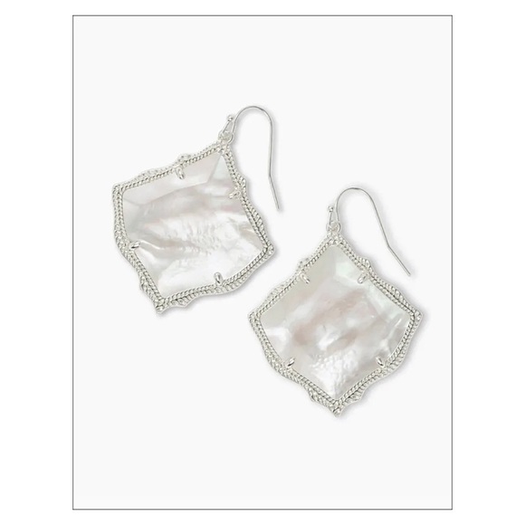 💥SOLD OUT💥 Kendra Scott Silver Kirsten Ivory MOP Drop Earring - Picture 2 of 2
